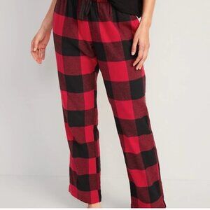 Old Navy Women's Plus Red Buffalo Plaid Checkered Flannel Black Pajama Pants XXL